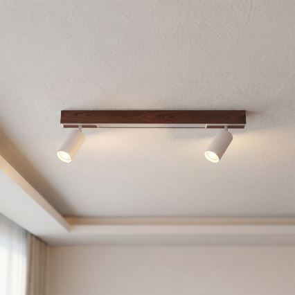 BRILAGI - LED-spotlampe SELE 2xGU10/30W/230V + LED/15W hvid/eg-dekor