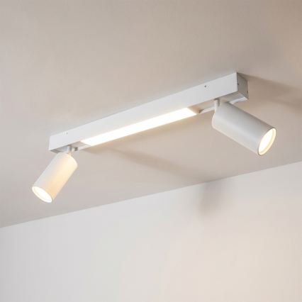 Brilagi - LED spotlampe SELE 2xGU10/30W/230V + LED/15W hvid