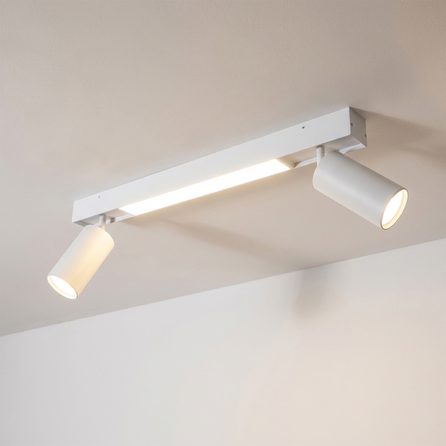 Brilagi - LED spotlampe SELE 2xGU10/30W/230V + LED/15W hvid