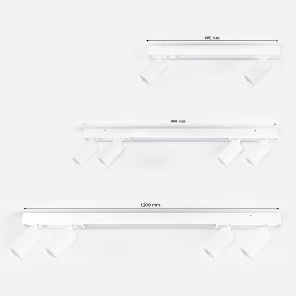 Brilagi - LED spotlampe SELE 2xGU10/30W/230V + LED/15W hvid