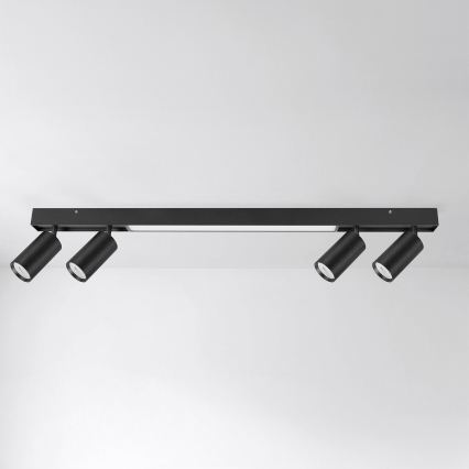 Brilagi - LED spotlampe SELE 4xGU10/30W/230V + LED/25W sort
