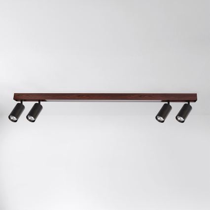 BRILAGI - LED-spotlampe SELE 4xGU10/30W/230V + LED/25W sort/kirsebærdekor