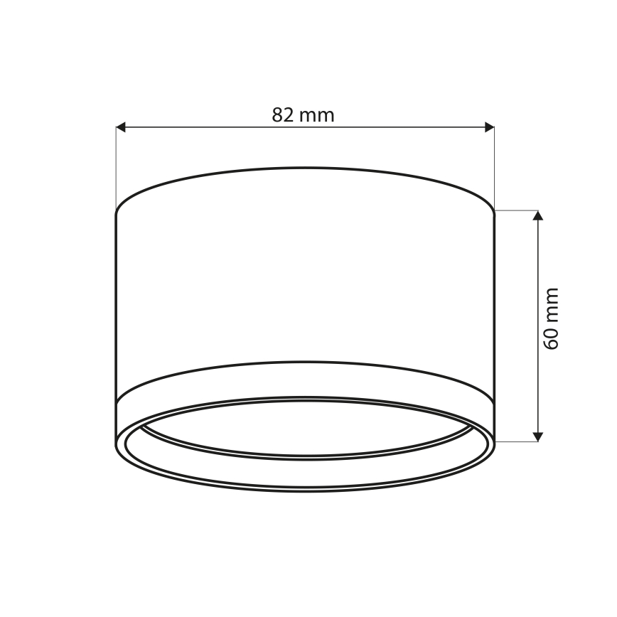 BRILAGI - LED Spotlampe SMOOTH 1xGX53/15W/230V 60x82 mm sort