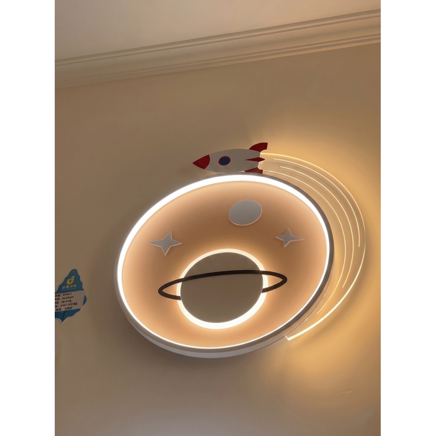 Brilagi -LED STARSHIP loftlampe til børneværelset LED/64W/230V 3000/4500K gul