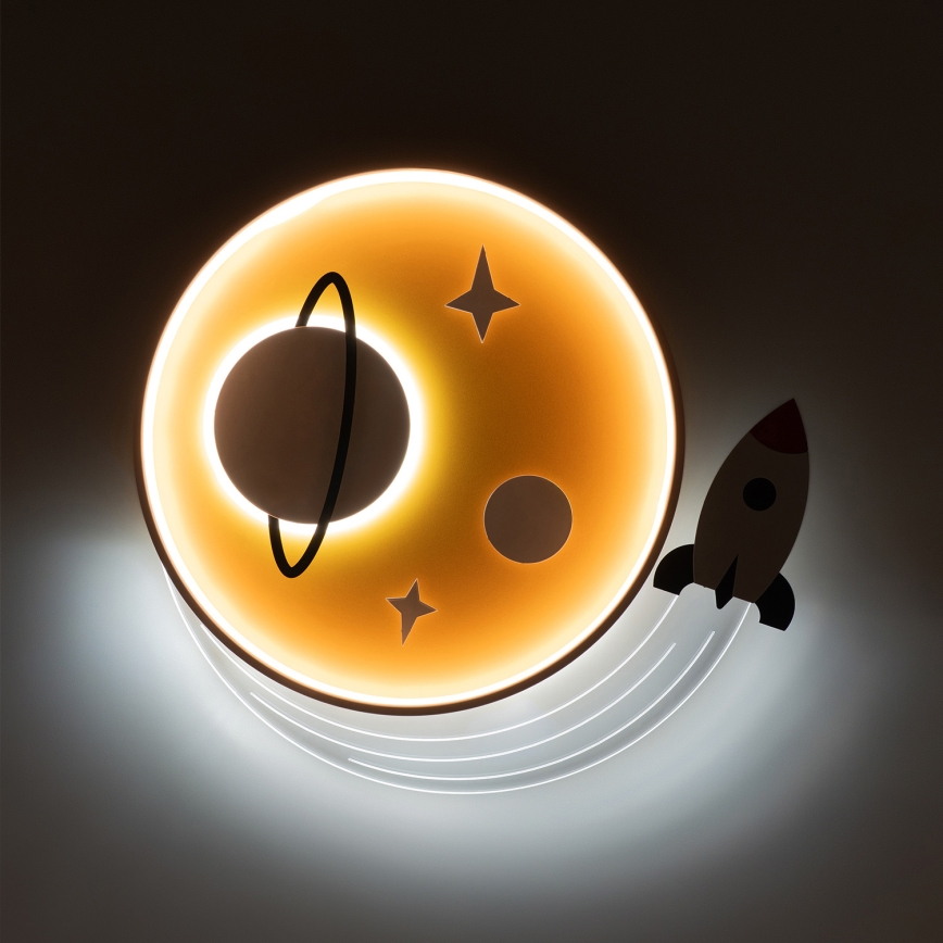 Brilagi -LED STARSHIP loftlampe til børneværelset LED/64W/230V 3000/4500K gul