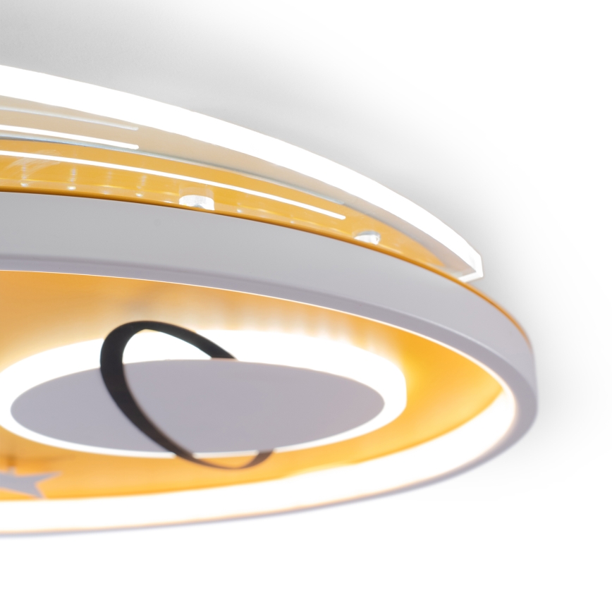 Brilagi -LED STARSHIP loftlampe til børneværelset LED/64W/230V 3000/4500K gul