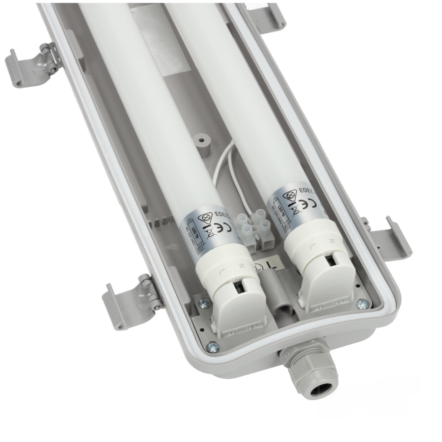 Brilagi - LED teknisk støvtæt lysstofrørsarmatur OPTIMA T8 2xG13/9W/230V 4000K IP65 67,5 cm