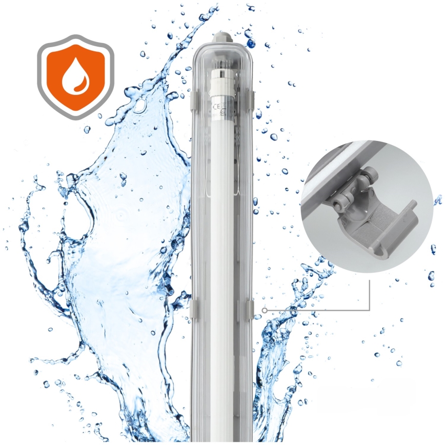 BRILAGI - LED teknisk støvtæt lysstofrørsarmatur OPTIMA T8 1xG13/18W/230V 4000K IP65 128 cm