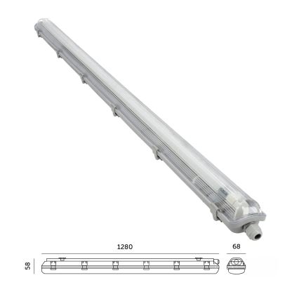 BRILAGI - LED teknisk støvtæt lysstofrørsarmatur OPTIMA T8 1xG13/18W/230V 4000K IP65 128 cm