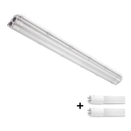 BRILAGI - LED teknisk støvtæt lysstofrørsarmatur OPTIMA T8 2xG13/18W/230V 4000K IP65 128 cm - palle 110 stk