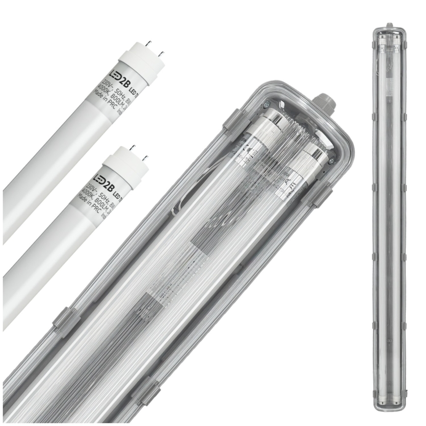 BRILAGI - LED teknisk støvtæt lysstofarmatur OPTIMA T8 2xG13/18W/230V 4000K IP65 128 cm