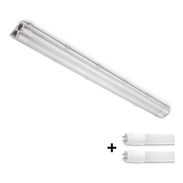 Brilagi - LED teknisk støvtæt lysstofarmatur OPTIMA T8 2xG13/18W/230V 4000K IP65 128 cm