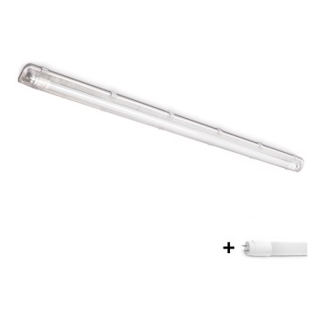 Brilagi - LED teknisk støvtæt lysstofrørsarmatur OPTIMA T8 1xG13/18W/230V 4000K IP65 128 cm