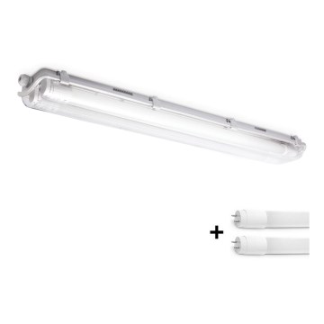 Brilagi - LED teknisk støvtæt lysstofrørsarmatur OPTIMA T8 2xG13/9W/230V 4000K IP65 67,5 cm