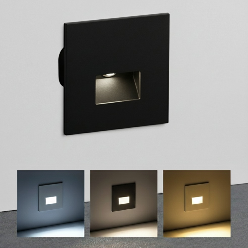 Brilagi - LED trappearmatur JACK LED/3W/230V 3000/4000/6500K IP65 sort