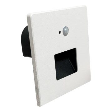 Brilagi - LED trappearmatur med bevægelses- og skumringssensor JACK LED/3W/230V 3000/4000/6500K IP65 hvid
