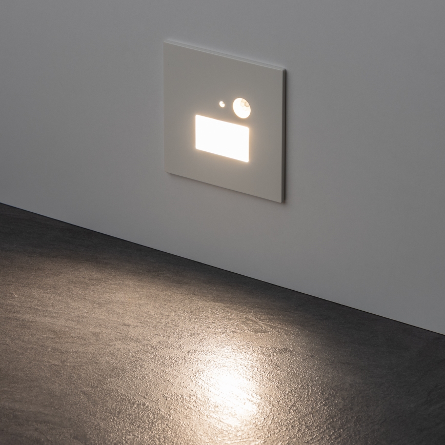 Brilagi - LED trappearmatur med bevægelses- og skumringssensor JACK LED/1,5W/230V 3000/4000/6500K hvid