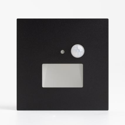 Brilagi - LED trappearmatur med bevægelses- og skumringsensor JACK LED/1,5W/230V 3000/4000/6500K sort