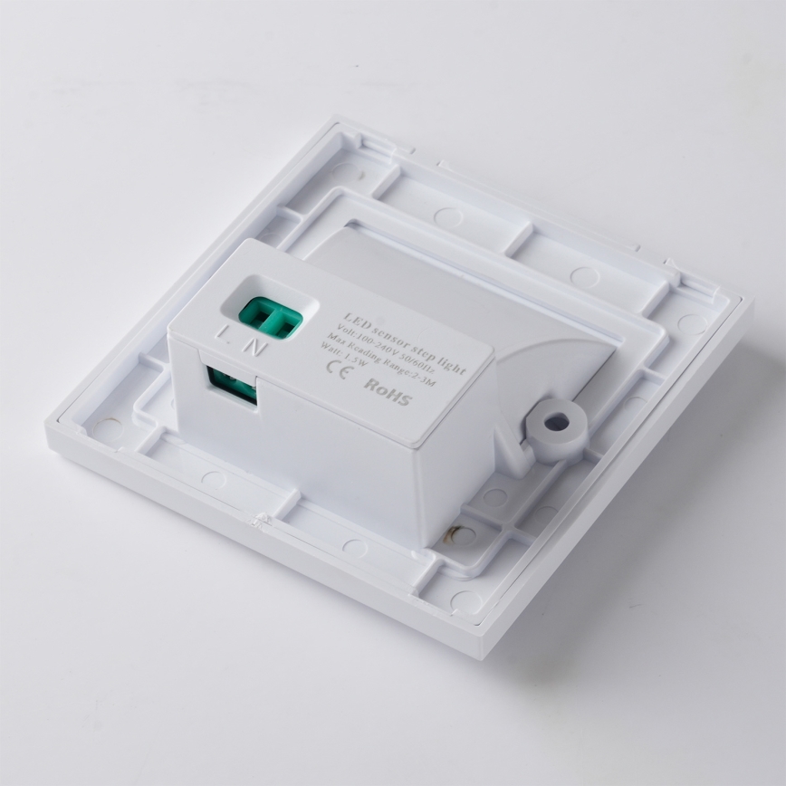 Brilagi - LED trappearmatur med sensor STEP LIGHT LED/1,5W/230V IP44 hvid