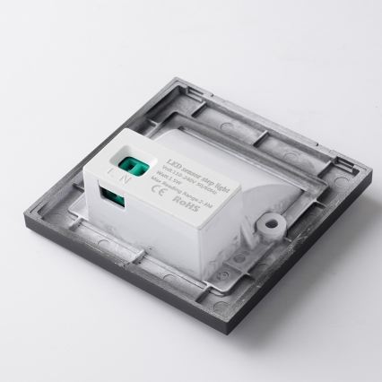 Brilagi - LED trappearmatur med sensor STEP LIGHT LED/1,5W/230V IP44 sort