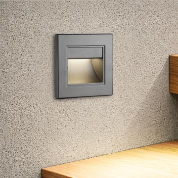 Brilagi - LED trappearmatur STEP LIGHT LED/1,5W/230V IP44 antracit