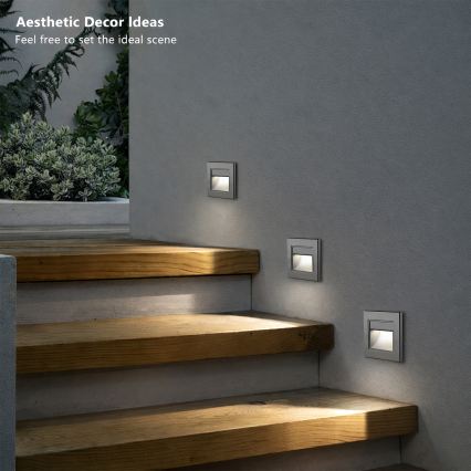 Brilagi - LED trappearmatur STEP LIGHT LED/1,5W/230V IP44 antracit