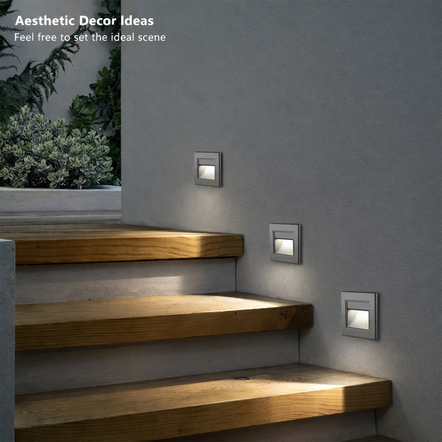 Brilagi - LED trappearmatur STEP LIGHT LED/1,5W/230V IP44 antracit