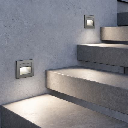 Brilagi - LED trappearmatur STEP LIGHT LED/1,5W/230V IP44 antracit