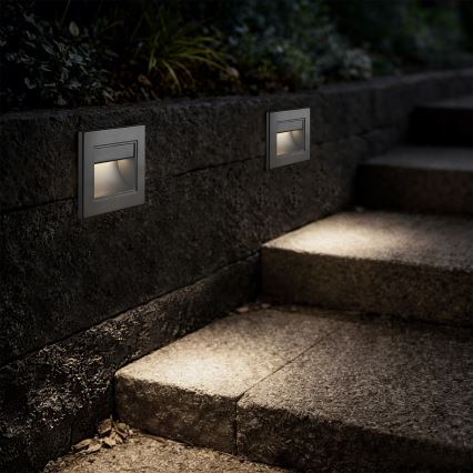 Brilagi - LED trappearmatur STEP LIGHT LED/1,5W/230V IP44 antracit