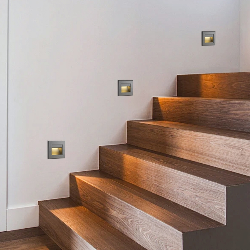 Brilagi - LED trappearmatur STEP LIGHT LED/1,5W/230V IP44 antracit