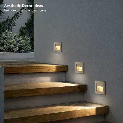 Brilagi - LED trappearmatur STEP LIGHT LED/1,5W/230V IP44 guld
