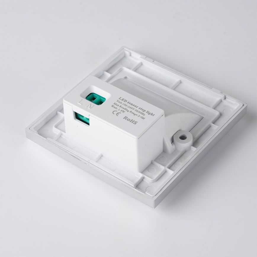 Brilagi - LED trappearmatur med sensor STEP LIGHT LED/1,5W/230V IP44 sølv