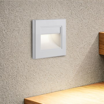 Brilagi - LED trappebelysning STEP LIGHT LED/1,5W/230V IP44 hvid