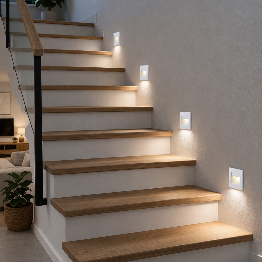 BRILAGI - LED trappebelysning STEP LIGHT LED/1,5W/230V IP44 hvid
