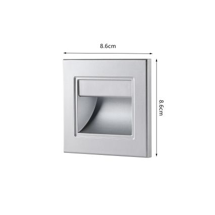 Brilagi - LED trappebelysning STEP LIGHT LED/1,5W/230V IP44 sølv