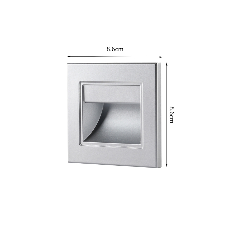Brilagi - LED trappebelysning STEP LIGHT LED/1,5W/230V IP44 sølv