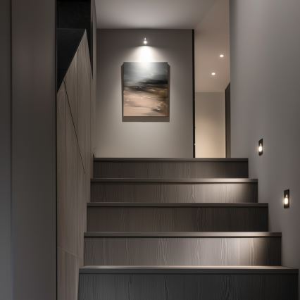 Brilagi - LED Trappelampe med bevægelsessensor JACK LED/1,5W/230V 3000K/4000K/6500K sort