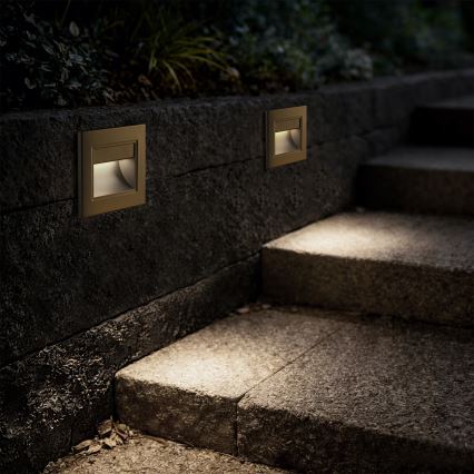 Brilagi - LED trappelampe STEP LIGHT LED/1,5W/230V IP44 guld