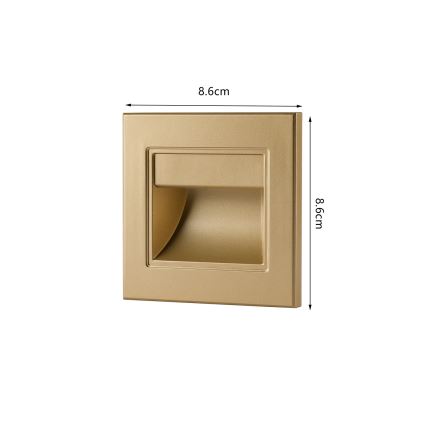 Brilagi - LED trappelampe STEP LIGHT LED/1,5W/230V IP44 guld