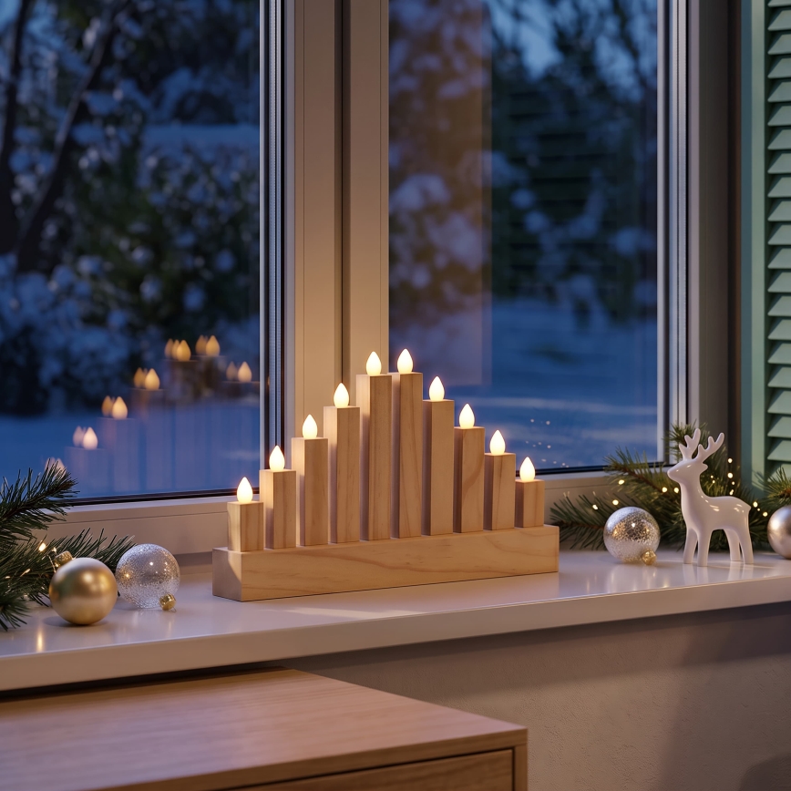 BRILAGI - LED Træ julelysestage 10xLED/2xAA