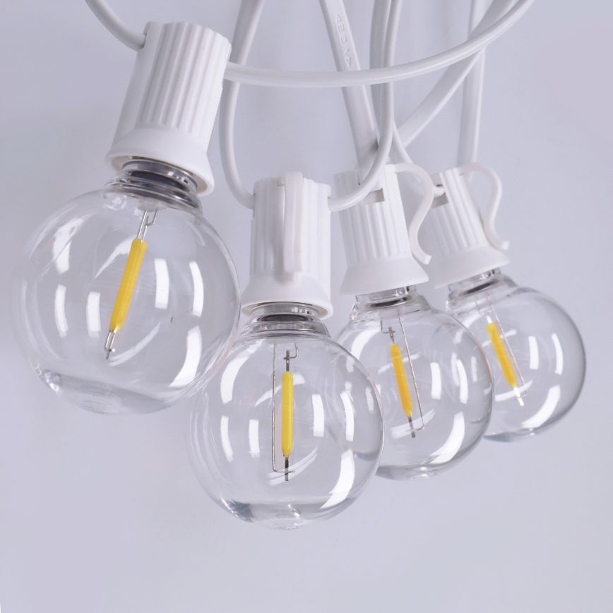 Brilagi - LED udendørs dekorationskæde GIRLANDA 10xE12/0,6W/230V 8m hvid IP44 varm hvid