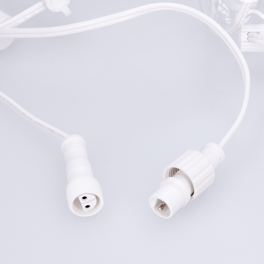 Brilagi - LED udendørs dekorationskæde GIRLANDA 10xE12/0,6W/230V 8m hvid IP44 varm hvid