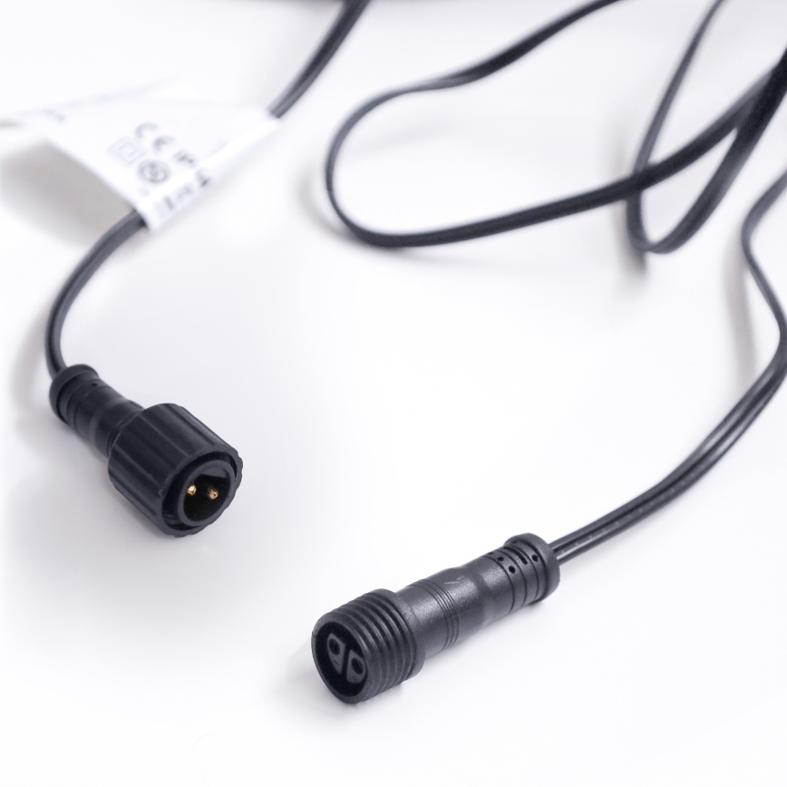 Brilagi - LED udendørs dekorationslyskæde GIRLANDA 10xE12/0,6W/230V 8m sort IP44 varm hvid
