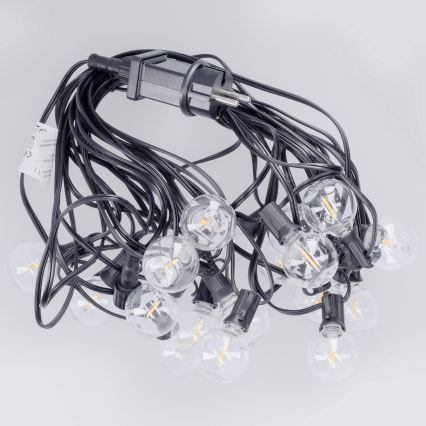 Brilagi - LED udendørs dekorativ lyskæde GIRLANDA 18xE12/0,6W/230V 13m sort IP44 varm hvid