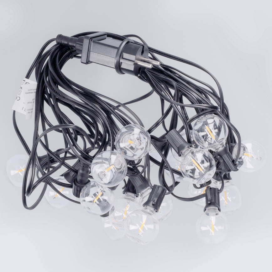 Brilagi - LED udendørs dekorativ lyskæde GIRLANDA 18xE12/0,6W/230V 13m sort IP44 varm hvid