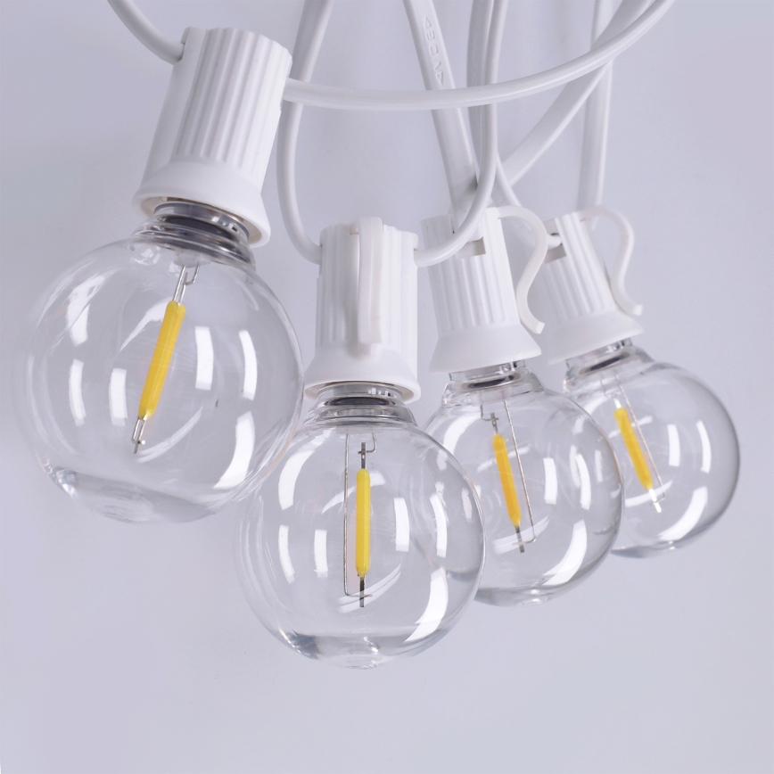 Brilagi - LED udendørs dekorativ lyskæde GIRLANDA 25xE12/0,6W/230V 20m hvid IP44 varm hvid
