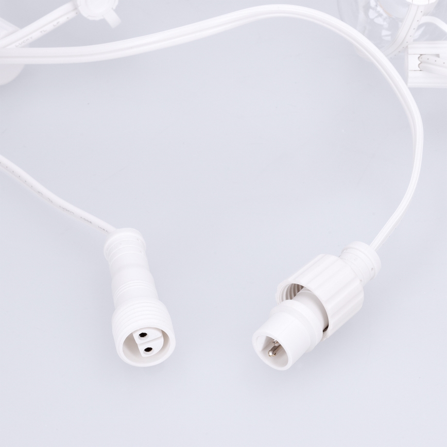Brilagi - LED udendørs dekorativ lyskæde GIRLANDA 25xE12/0,6W/230V 20m hvid IP44 varm hvid