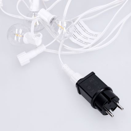Brilagi - LED udendørs dekorativ lyskæde GIRLANDA 25xE12/0,6W/230V 20m hvid IP44 varm hvid