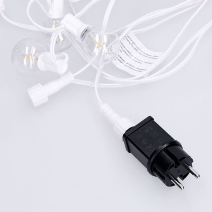 Brilagi - LED udendørs dekorationslyskæde GIRLANDA 10xE12/0,6W/230V 8m hvid IP44 varmhvid