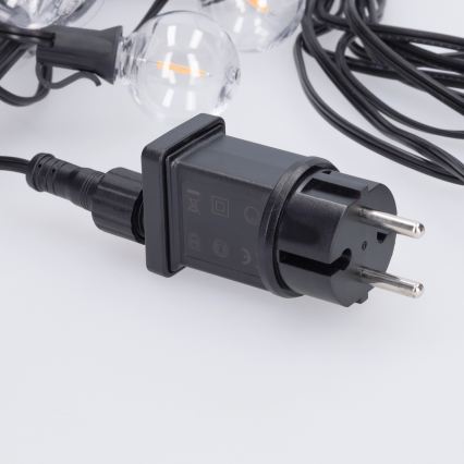 Brilagi - LED udendørs dekorativ lyskæde GIRLANDA 10xE12/0,6W/230V 8m sort IP44 varm hvid